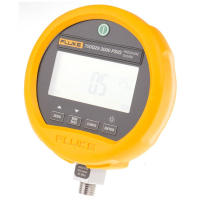 Fluke G 1/4 Digital Pressure Gauge 200bar Bottom Entry, Fluke-700G29, RS232, -0.97bar min.