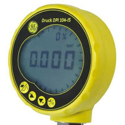 Druck G 1/4 Digital Pressure Gauge 200bar Bottom Entry, DPI104S-18G, RS232, RS Calibration, 0bar min.