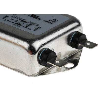 RS PRO 10A 250 V ac 400Hz, Chassis Mount RFI Filter, Tab
