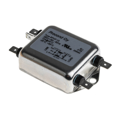 RS PRO 10A 250 V ac 400Hz, Chassis Mount RFI Filter, Tab