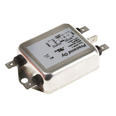 RS PRO 1A 250 V ac 400Hz, Chassis Mount RFI Filter, Tab