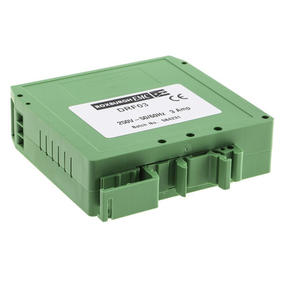 Roxburgh EMC, DRF 3A 250 V ac 440Hz, DIN Rail RFI Filter, Screw, Single Phase