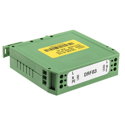 Roxburgh EMC, DRF 3A 250 V ac 440Hz, DIN Rail RFI Filter, Screw, Single Phase