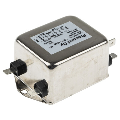 RS PRO 10A 250 V ac 400Hz, Chassis Mount RFI Filter, Tab