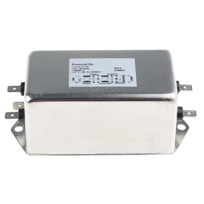 RS PRO 16A 250 V ac 400Hz, Chassis Mount RFI Filter, Tab