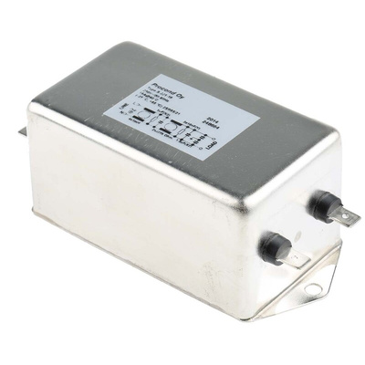 RS PRO 16A 250 V ac 400Hz, Chassis Mount RFI Filter, Tab