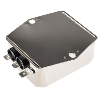 Schaffner FN 343 Series 10A 250 V ac 400Hz Chassis Mount RFI Filter, with Tab Terminals