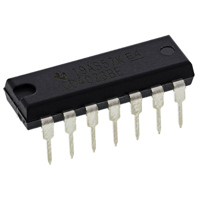 Texas Instruments CD4023BE, Triple 3-Input NAND Logic Gate, 14-Pin PDIP