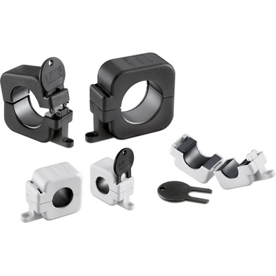 Wurth Elektronik Openable Ferrite Sleeve with key, 40 x 20 x 30mm, For Computer Data and Power Cable, Mounting on