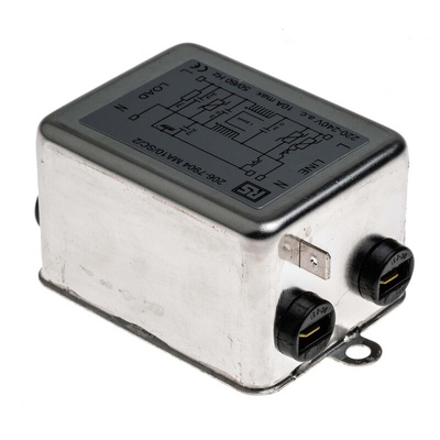 RS PRO 10A 240 V ac 50/60Hz, Chassis Mount RFI Filter, Fast-On