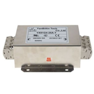 RS PRO 25A 520 V ac, Chassis Mount Power Line Filter 3 Phase
