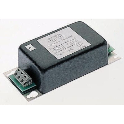 Roxburgh EMC, MDF 16A 250 V ac 60Hz, Panel Mount RFI Filter, Single Phase