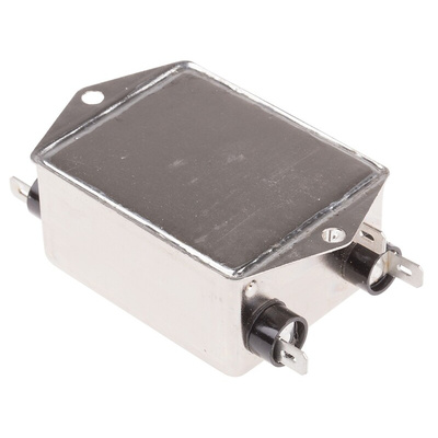 RS PRO 8A 250 V ac/dc 50/60Hz, Chassis Mount RFI Filter, Fast-On, Single Phase