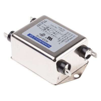 RS PRO 15A 250 V ac/dc 50/60Hz, Chassis Mount RFI Filter, Fast-On, Single Phase