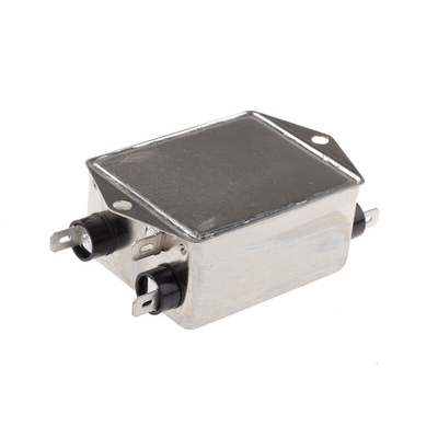 RS PRO 3A 250 V ac/dc 50/60Hz, Chassis Mount RFI Filter, Fast-On, Single Phase