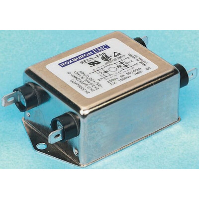 RS PRO 5A 250 V ac 50/60Hz, Chassis Mount RFI Filter, Fast-On, Single Phase