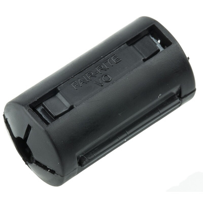Fair-Rite Openable Ferrite Sleeve, 12.8 x 5.6 x 25mm, For EMI Suppression, Apertures: 1, Diameter 5.1mm