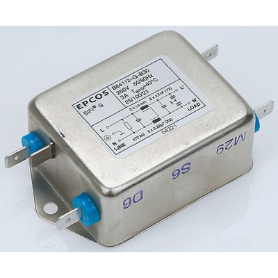 EPCOS, B84112G 10A 250 V ac 50 → 60Hz, Chassis Mount EMC Filter, Screw, Single Phase