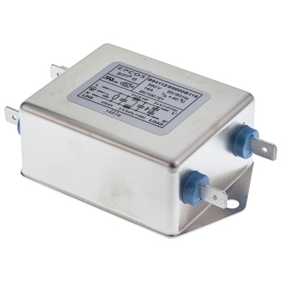 EPCOS, B84112G 16A 250 V ac/dc 50 → 60Hz, Chassis Mount EMC Filter, Screw, Single Phase