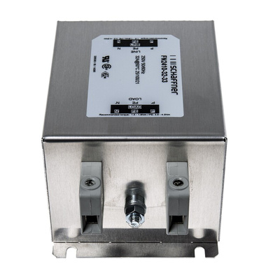 Schaffner, FN2410 32A 250 V ac 400Hz, Chassis Mount EMC Filter, Terminal Block, Single Phase