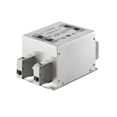 Schaffner, FN2412 16A 250 V ac 400Hz, DIN Rail EMC Filter, Terminal Block, Single Phase