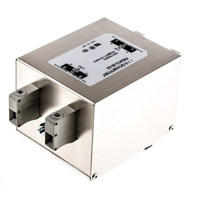 Schaffner, FN2412 25A 250 V ac 400Hz, DIN Rail EMC Filter, Terminal Block, Single Phase