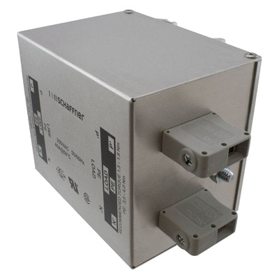 Schaffner, FN2412H 16A 520/300 V ac 400Hz, DIN Rail EMC Filter, Terminal Block 2 Phase
