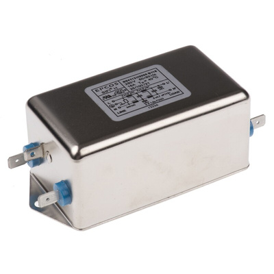 EPCOS, B84113H 16A 250 V ac/dc 50 → 60Hz, Chassis Mount EMC Filter, Tab, Single Phase