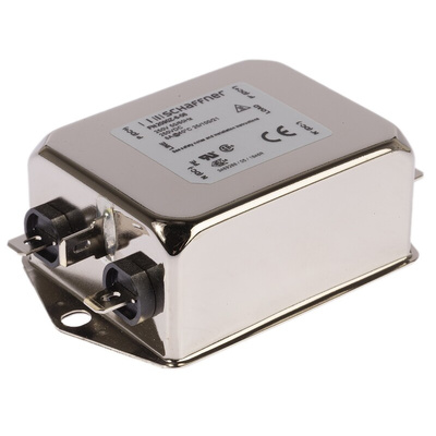 Schaffner, FN2090 6A 250 V ac/dc 0 → 400Hz, Chassis Mount EMI Filter, Fast-On, Single Phase