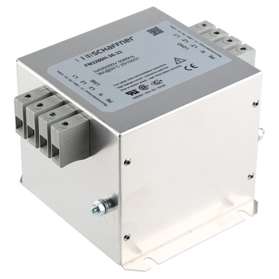 Schaffner, FN3280 36A 520/300 V ac 60Hz, Chassis Mount EMI Filter, Terminal Block 3 Phase
