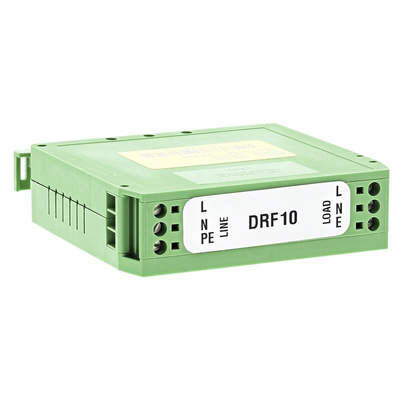 Deltron, DRF 10A 250 V ac 440Hz, DIN Rail EMI Filter, Screw, Single Phase