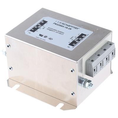 Schaffner, FN3256 16A 520/300 V ac 60Hz, Chassis Mount EMI Filter, Terminal Block 3 Phase