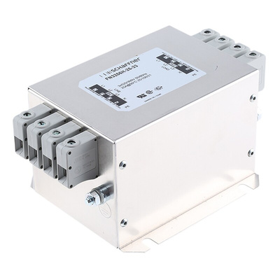 Schaffner, FN3256 25A 520/300 V ac 60Hz, Chassis Mount EMI Filter, Terminal Block 3 Phase
