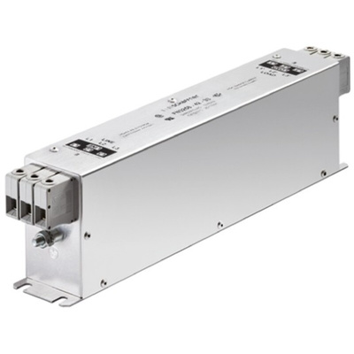 Schaffner, FN3258 55A 480/277 V ac 60Hz, Chassis Mount EMC Filter, Terminal Block 3 Phase
