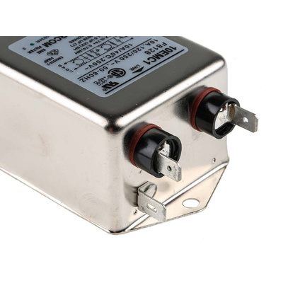 TE Connectivity, Corcom EMC 10A 250 V ac 50/60Hz, Flange Mount RFI Filter, Fast-On, Single Phase