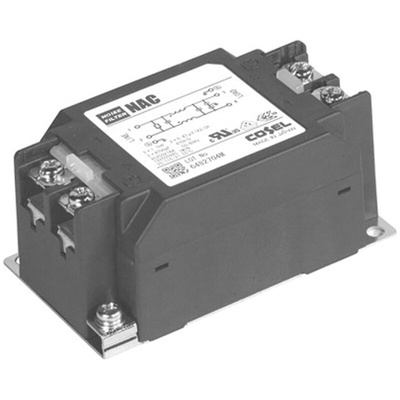 Cosel, NAC 10A 250 V ac/dc 150 kHz → 1MHz, Panel Mount RFI Filter, Screw, Single Phase