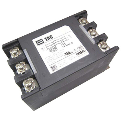 Cosel, TAC 30A 500 V ac 150 kHz → 1MHz, DIN Rail RFI Filter, Screw 3 Phase