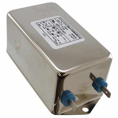 EPCOS, B84113H 10A 250 V ac/dc 50 → 60Hz, Chassis Mount EMC Filter, Lug, Tab Connector, Single Phase