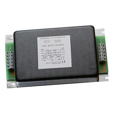 Roxburgh EMC, IHF 8A 480 V ac 60Hz, Flange Mount RFI Filter, Stud, Single Phase