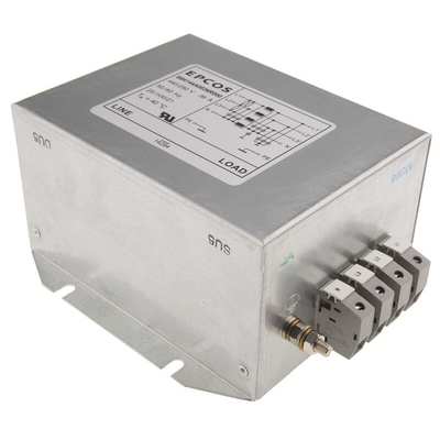 EPCOS, B84144A*R000 36A 440 V ac 50 → 60Hz, Flange Mount EMC Filter, Tab 3 Phase