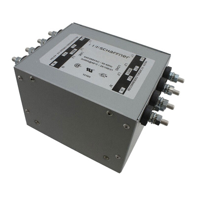Schaffner, FN356 50A 440/250 V ac 60Hz, Chassis Mount EMI Filter, Tab 3 Phase