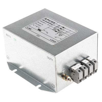EPCOS, B84144A*R000 25A 440 V ac 50 → 60Hz, Flange Mount EMC Filter, Tab 3 Phase