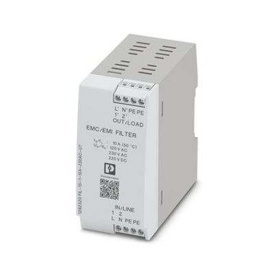 Phoenix Contact 10A 230 V ac, DIN Rail EMC Filter, Single Phase