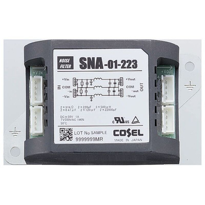 Cosel, SNA 3A ±50 V dc, DIN Rail RFI Filter