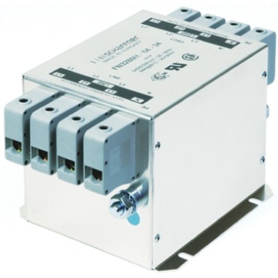 Schaffner, FN3280 16A 520/300 V ac 60Hz, Chassis Mount EMI Filter, Terminal Block 3 Phase