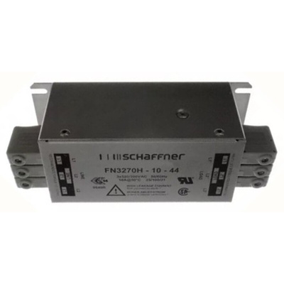 Schaffner, FN3270 10A 520/300 V ac 60Hz, Chassis Mount EMC Filter, Terminal Block 3 Phase