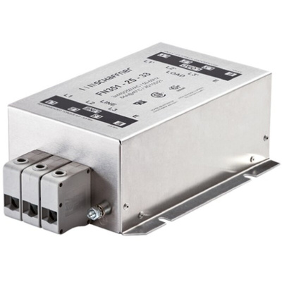 Schaffner, FN351 25A 440/250 V ac 60Hz, Chassis Mount EMC Filter, Terminal Block 3 Phase