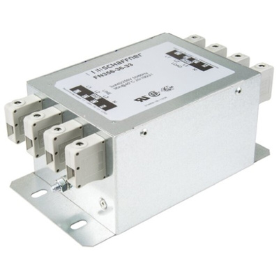 Schaffner, FN356 36A 440/250 V ac 60Hz, Chassis Mount EMI Filter, Terminal Block 3 Phase