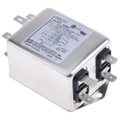 TE Connectivity, Corcom AYO 20A RFI Filter, Spade 3 Phase
