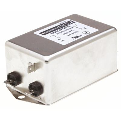 Roxburgh EMC, RES70 6A 250 V ac DC → 400Hz, Chassis Mount RFI Filter, Fast-On, Single Phase